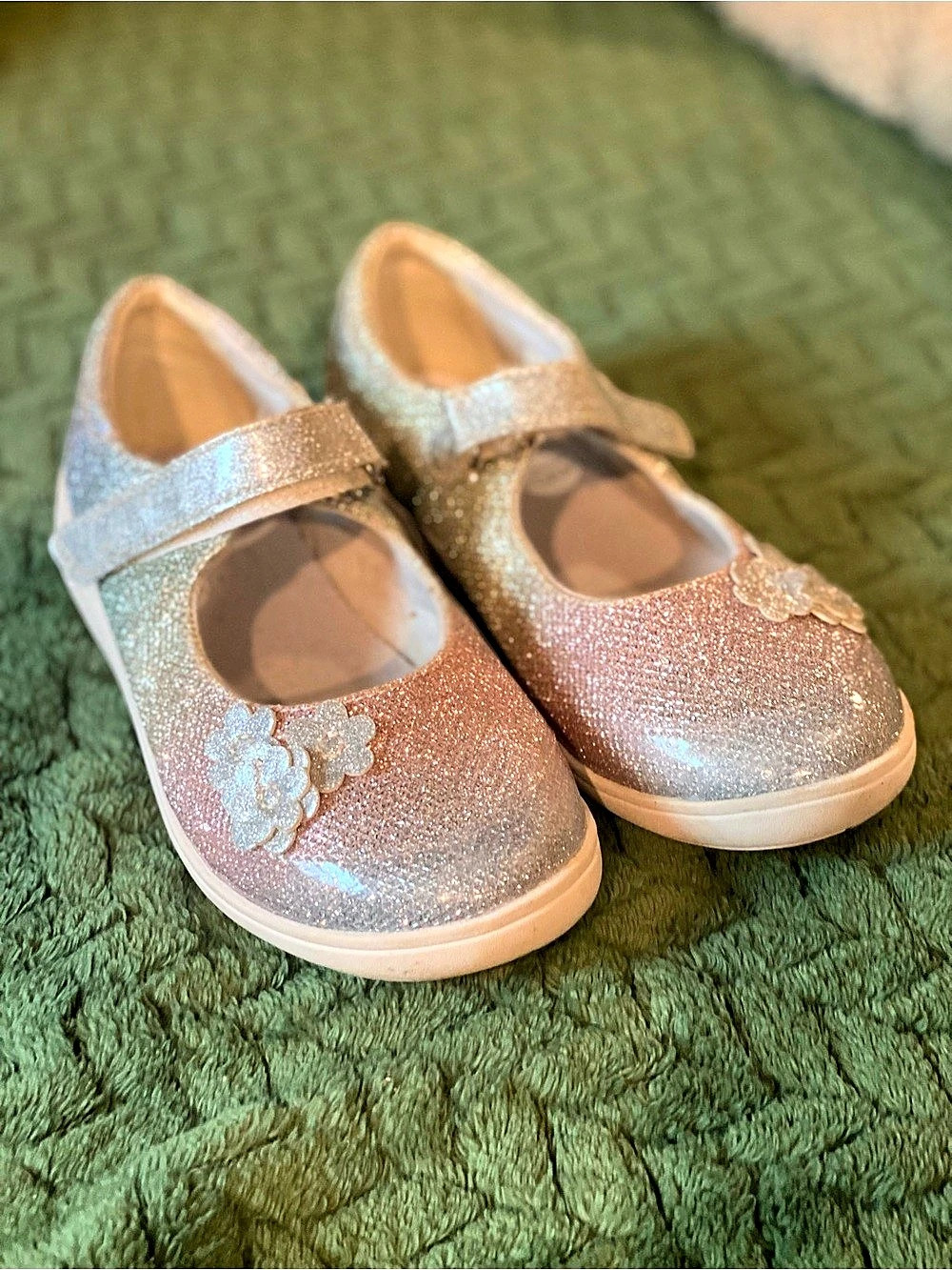 Glitter Stride Rite Mary Jane Dress Shoes